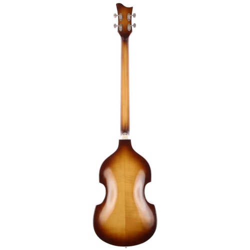346 - 1970s Hofner 500/1 Violin bass guitar, made in Germany; Body: sunburst finish, lacquer checking, din... 