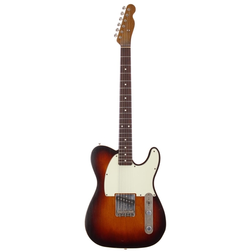 347 - Ryan Taylor Custom made Esquire type electric guitar, made in England; Body: three-tone sunburst fin... 