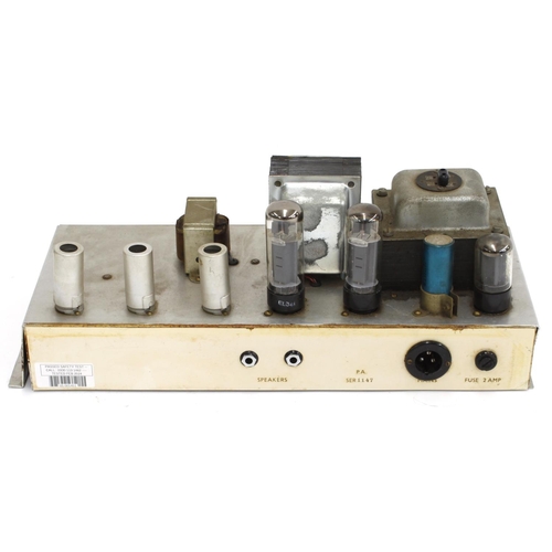 679 - Marshall JTM45 MK II 'PA' guitar amplifier head, made in England, circa 1965, within a fitted flight... 