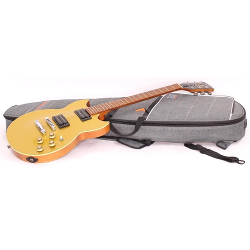 150 - Yamaha SG500B electric guitar, made in Taiwan; Body: gold top upon natural mahogany, light dings to ... 