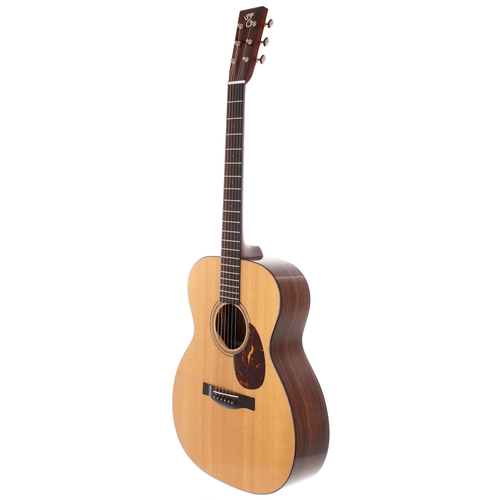 198 - 2012 Santa Cruz OM/PW acoustic guitar, made in USA; Back and sides: Indian rosewood; Top: upgraded E... 