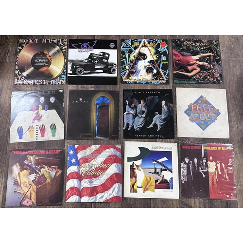 393 - Good collection of vinyl record LPs including well-known artists and albums - Roxy Music, Aerosmith,... 