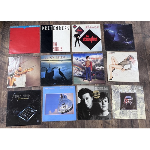 393 - Good collection of vinyl record LPs including well-known artists and albums - Roxy Music, Aerosmith,... 