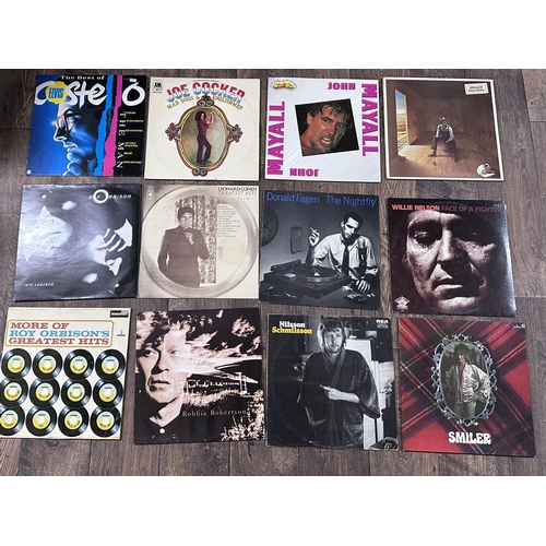 394 - Selection of vinyl records from mainly solo artists including John Mayall, Leonard Cohen, Donovan, D... 