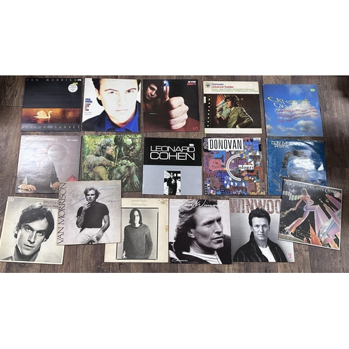 394 - Selection of vinyl records from mainly solo artists including John Mayall, Leonard Cohen, Donovan, D... 