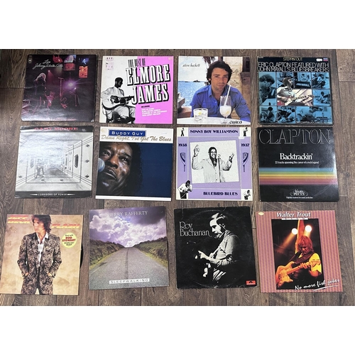 396 - Guitarists various - selection of vinyl record LPs relating to known guitarists to include Steve Hac... 