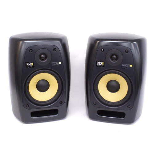 1212 - Pair of KRK VXT8 studio reference speakers, one in working order, one in need of repair*Please note:... 