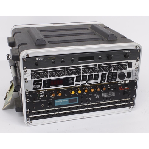 6U Rack flight case enclosing six rack units to include an E-mu Systems ...
