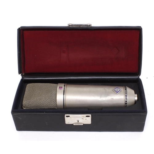 1261 - Neumann U87 microphone, made in Germany, circa 1971, with original case*Please note: Gardiner Houlga... 