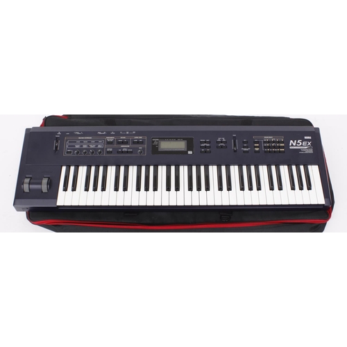 1278 - Korg N5EX music synthesizer keyboard, with PSU, pedal and TGI gig bag*Please note: Gardiner Houlgate... 