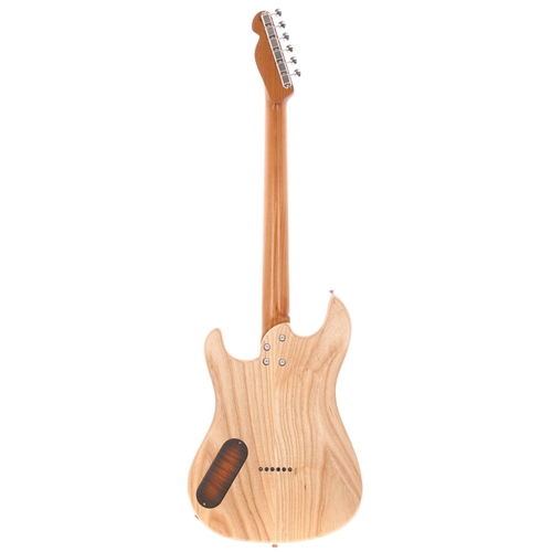 303 - 2023 PJD Guitars Woodford Elite electric guitar, made in England; Body: cocoa burst finished maple t... 