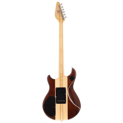 340 - 1981 Vox Custom 25 electric guitar, made in Japan; Body: walnut finish with maple centre stripe, min... 