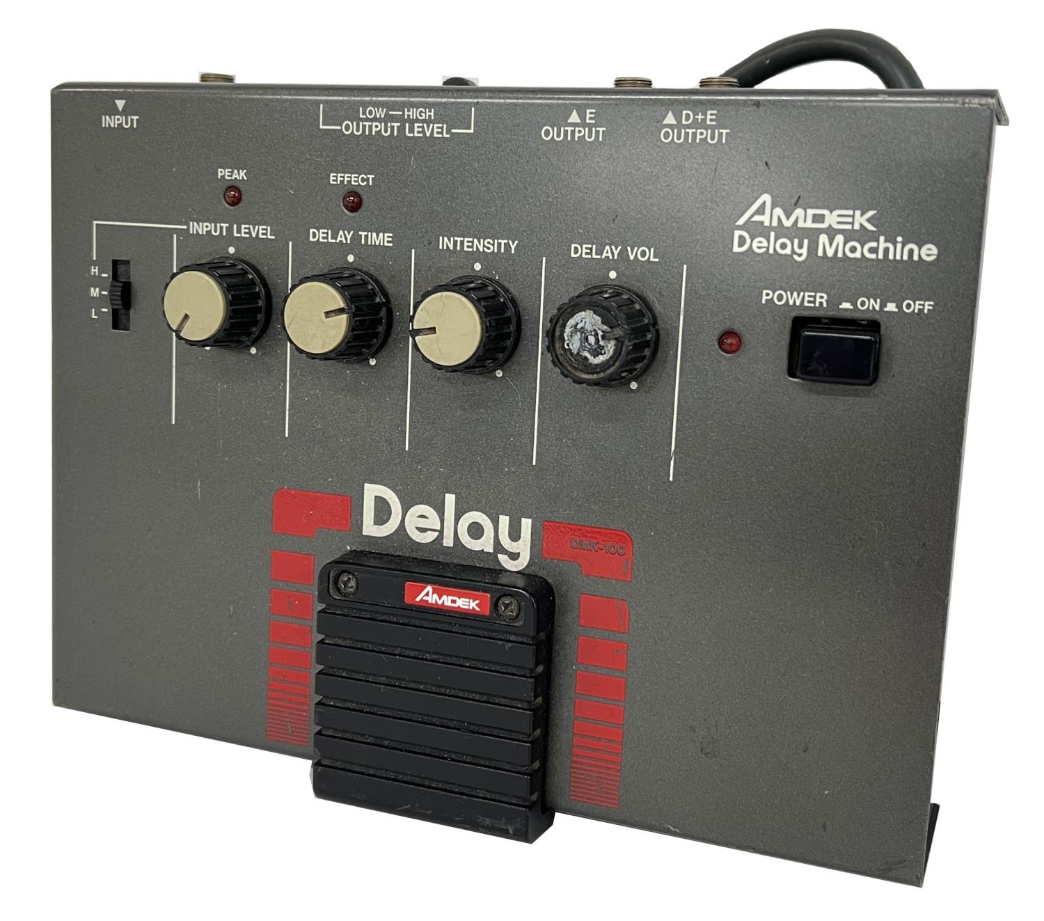 1980s Amdek DMK-100 Delay Machine guitar pedal, made in Japan 