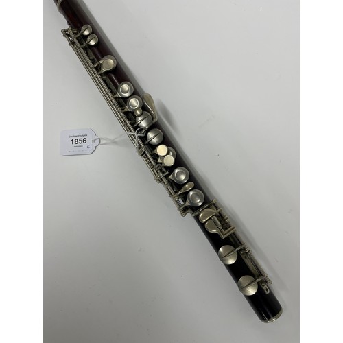 1856 - Cocuswood flute with German silver keywork, signed Rudall, Carte & Co, 23 Berners Street, Oxford... 