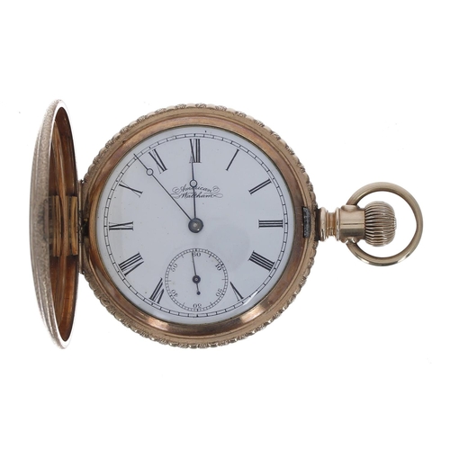 74 - Clean American Waltham 'Royal' gold filled lever hunter pocket watch, circa 1892, serial no. 5911837... 