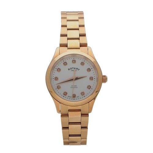 46 - Rotary Oxford Diamond rose gold plated lady's wristwatch, 28mm