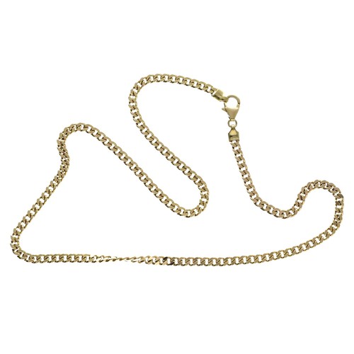 196 - 9ct yellow gold curb necklet, 6.4gm, 16