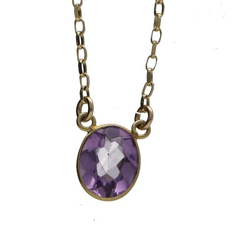 113 - Attractive 9ct amethyst pendant, 2.30ct approx, 2.2gm, 16