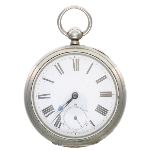 874 - Railway Interest - American Waltham 'W'm Ellery' Midland Railway nickel cased lever pocket watch, ci... 