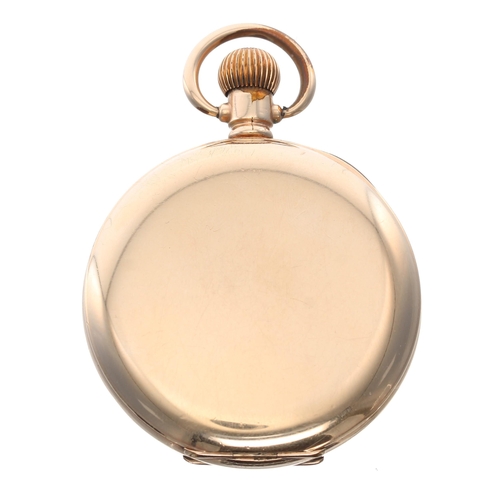 904 - American Waltham gold plated lever pocket watch, circa 1918, signed 17 jewel movement, no. 21373915,... 