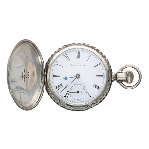 860 - American Waltham lever set hunter pocket watch, circa 1892, signed movement, no. 5852169, signed dia... 