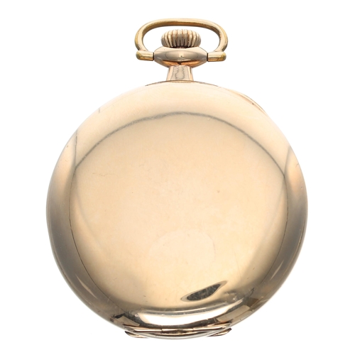 854 - Burlington Watch Co. gold plated lever hunter pocket watch, circa 1920, signed 21 jewel adjusted to ... 