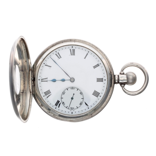 938 - Paul Ditisheim, Solvil - silver lever half hunter pocket watch, Birmingham 1923, signed movement, no... 