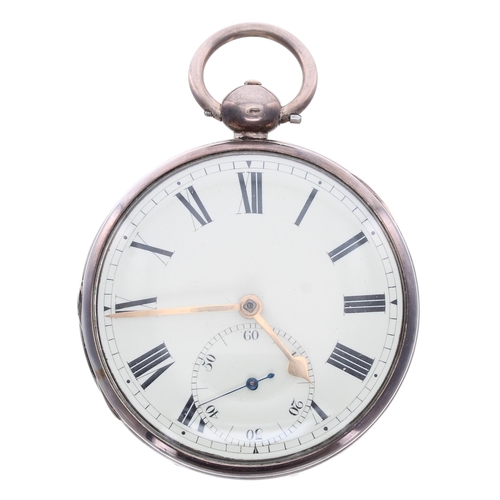 1002 - Jn’o Adams, Paisley - early 19th century silver fusee lever pocket watch, Birmingham 1820, signed mo... 