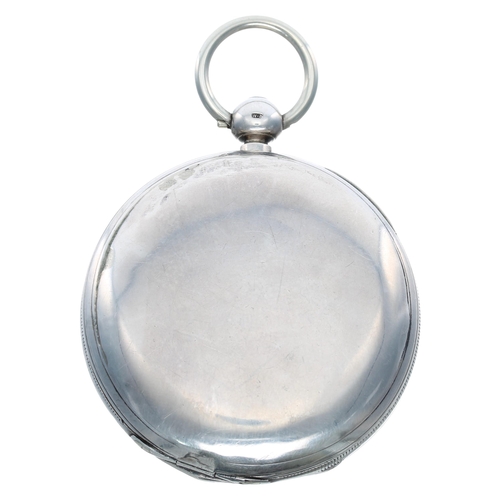 951 - E.R Davies, Shrewsbury & Wem - Victorian silver fusee lever hunter pocket watch, London 1879, si... 