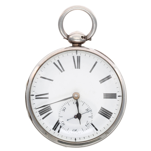 962 - G. Lane, London - George IV silver cylinder pocket watch, London 1824, the fusee movement signed G. ... 