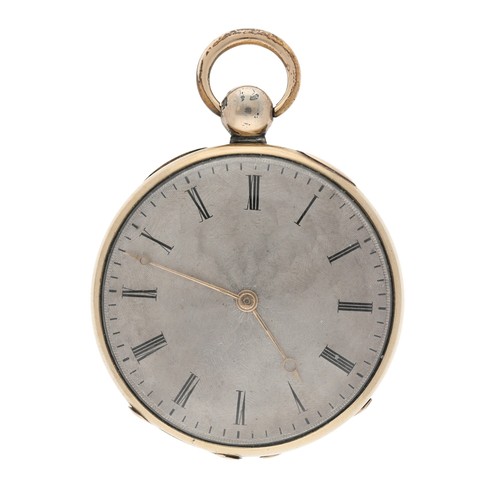 932 - Berthoud, Paris - French white metal cylinder dress pocket watch, unsigned gilt frosted movement wit... 