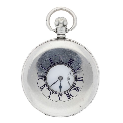 938 - Paul Ditisheim, Solvil - silver lever half hunter pocket watch, Birmingham 1923, signed movement, no... 