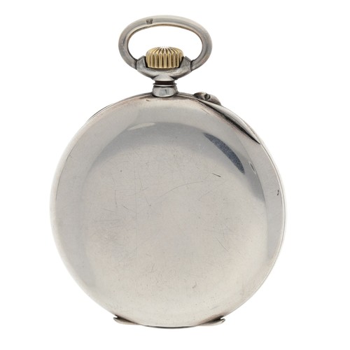 934 - Le Roy & Cie - French white metal lever pocket watch, signed gilt frosted bar movement signed wi... 