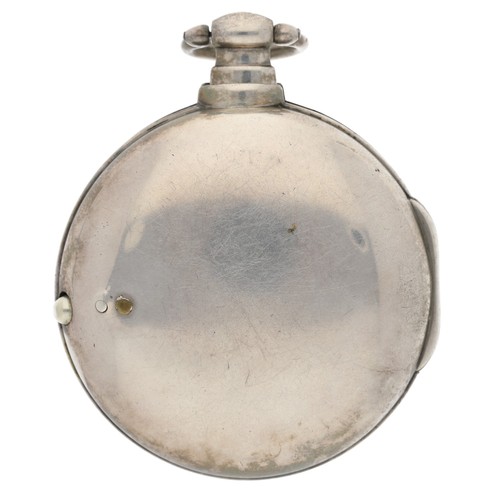 963 - W. Brown, London - George IV silver pair cased verge pocket watch, London 1821, signed fusee movemen... 