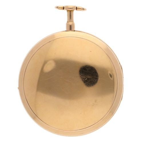 930 - Rundell & Bridge - early 19th century gold verge pocket watch, the fusee movement signed Rundell... 