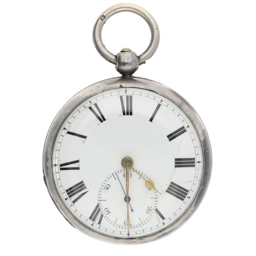 1004 - Grayhurst Harvey & Co., London - William IV silver cylinder pocket watch, London 1834, signed fu... 