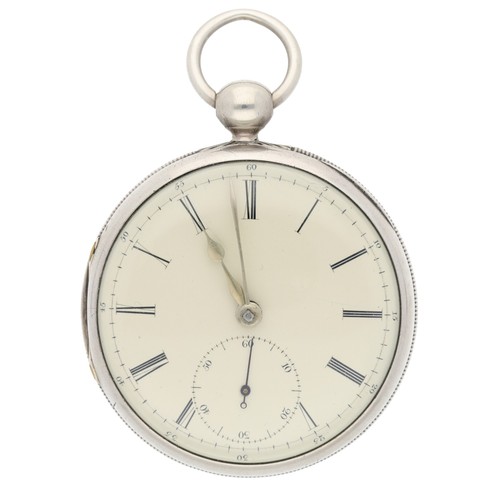 1005 - William Thomas, Liverpool - William IV silver detached lever pocket watch, Chester 1836, signed fuse... 