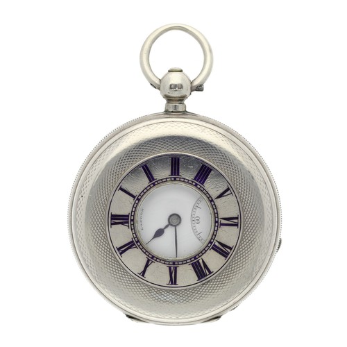 1012 - Geo’e Moore, Clerkenwell - early 20th century silver fusee lever half hunter pocket watch, London 19... 