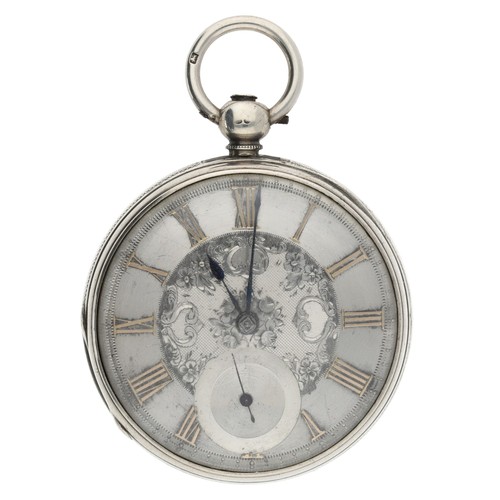 1013 - James Graham, Glasgow - Victorian silver fusee lever pocket watch, London 1863, signed movement, no.... 