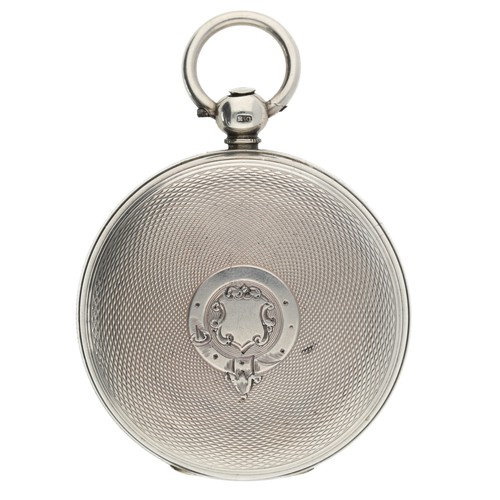 1013 - James Graham, Glasgow - Victorian silver fusee lever pocket watch, London 1863, signed movement, no.... 