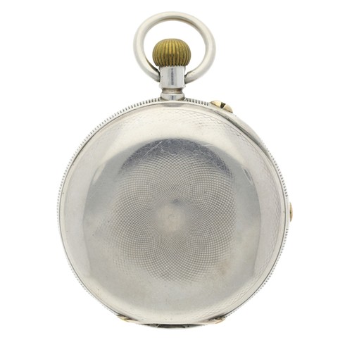 1014 - H. Ridgeway, London - Victorian silver centre seconds chronograph lever hunter pocket watch, Birming... 