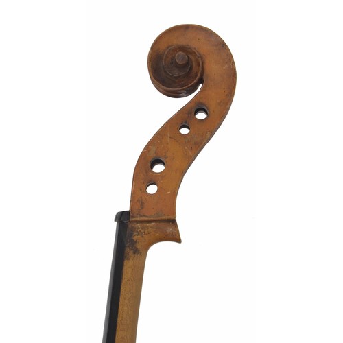 2507 - Early 20th century violoncello in need of restoration, 30 1/4