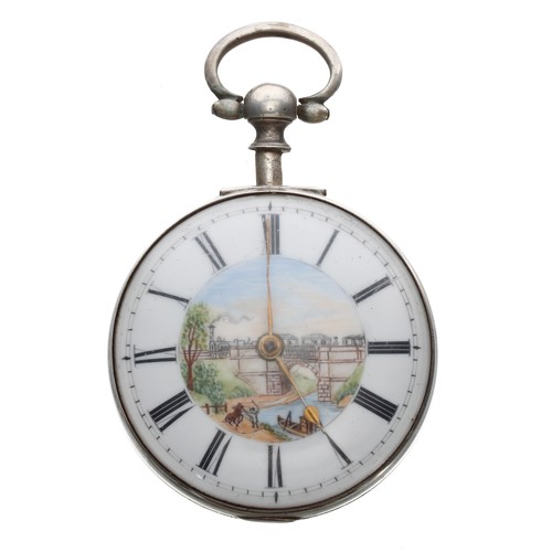 936 - William Baker, London - George III silver pair cased verge pocket watch, London 1805, signed fusee m... 