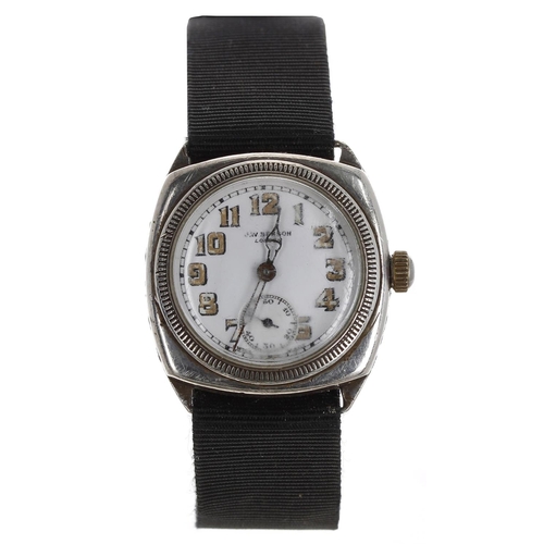 Benson hermetic silver cushion cased gentleman's