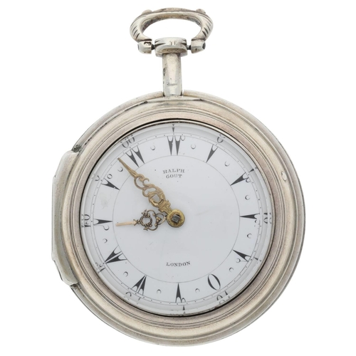 10 - Ralph Gout, London - early 19th century silver and tortoiseshell triple cased verge pocket watch mad... 