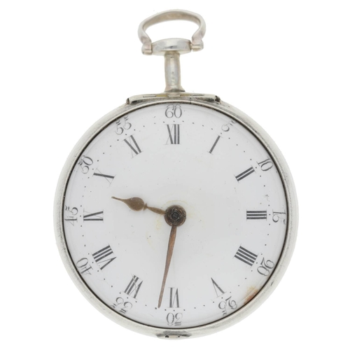 13 - Thomas Atherton, Liverpool - George III English silver pair cased verge pocket watch, London 1779, t... 