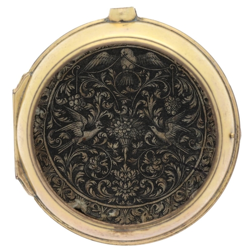 23 - Symons, London - late 17th century English gold and gilt pair cased verge pocket watch, signed deep ... 