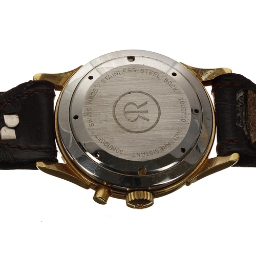 344 - Revue Thommen Cricket Alarm gold plated and stainless steel gentleman's wristwatch, case no. 1211, s... 