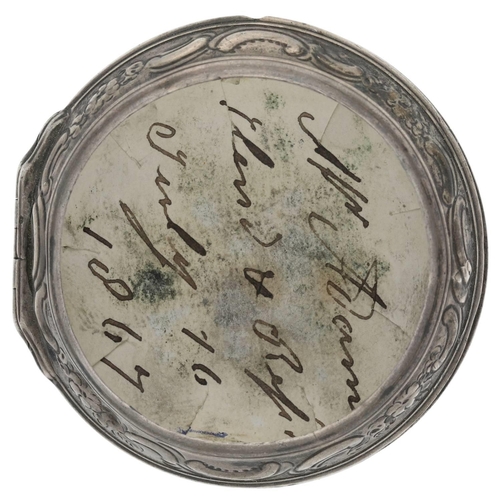 43 - Mich Reanes, London - English 18th century repoussé silver pair cased verge pocket watch, London 177... 