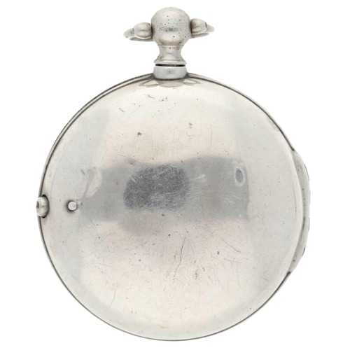 59 - Jno. Berndale, London - early 19th century silver pair cased verge pocket watch, London 1803, signed... 